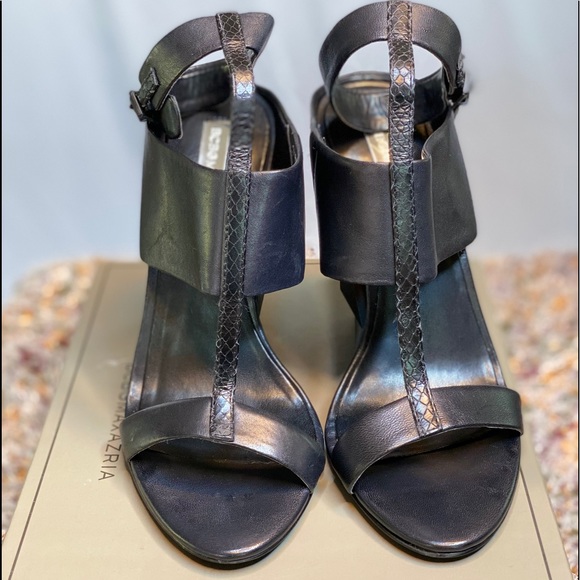 BCBGMaxAzria Black Vachetta Wedge heel - Picture 2 of 6